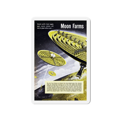 Moon Farms, 1954 (Magazine Illustration) Refrigerator Magnet-4" x 4"-The Sticker Space