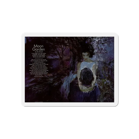 Moon Garden, Redbook, July 1963 (Magazine Illustration) Refrigerator Magnet 6 Inch - The Sticker Space