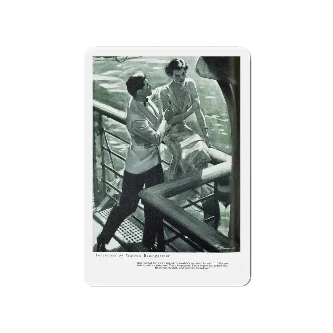 Moon Madness, Redbook, April 1934 (Magazine Illustration) Refrigerator Magnet 4 Inch - The Sticker Space