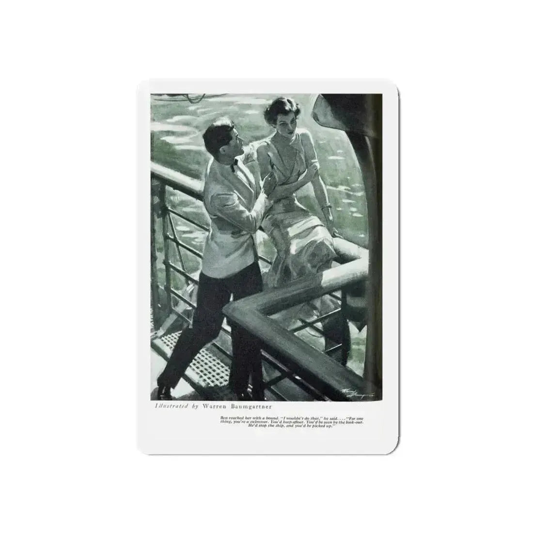 Moon Madness, Redbook, April 1934 (Magazine Illustration) Refrigerator Magnet 5 Inch - The Sticker Space