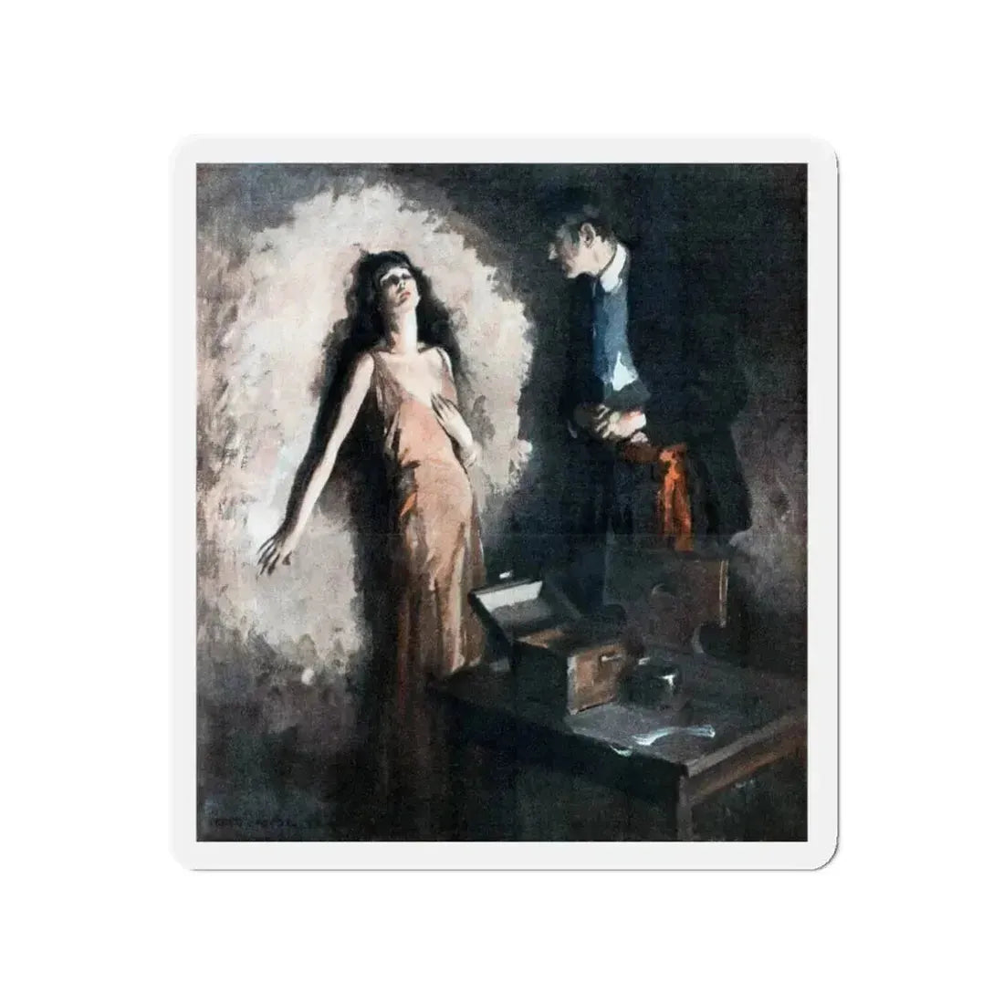 Moon of Delight (Pt. 1-1), McCall's, August 1930 (Magazine Illustration) Refrigerator Magnet 3 Inch - The Sticker Space