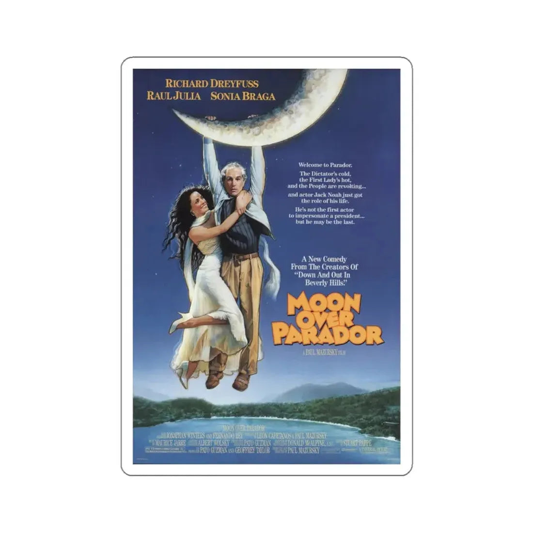 Moon Over Parador 1988 Movie Poster STICKER Vinyl Die-Cut Decal 5 Inch - The Sticker Space
