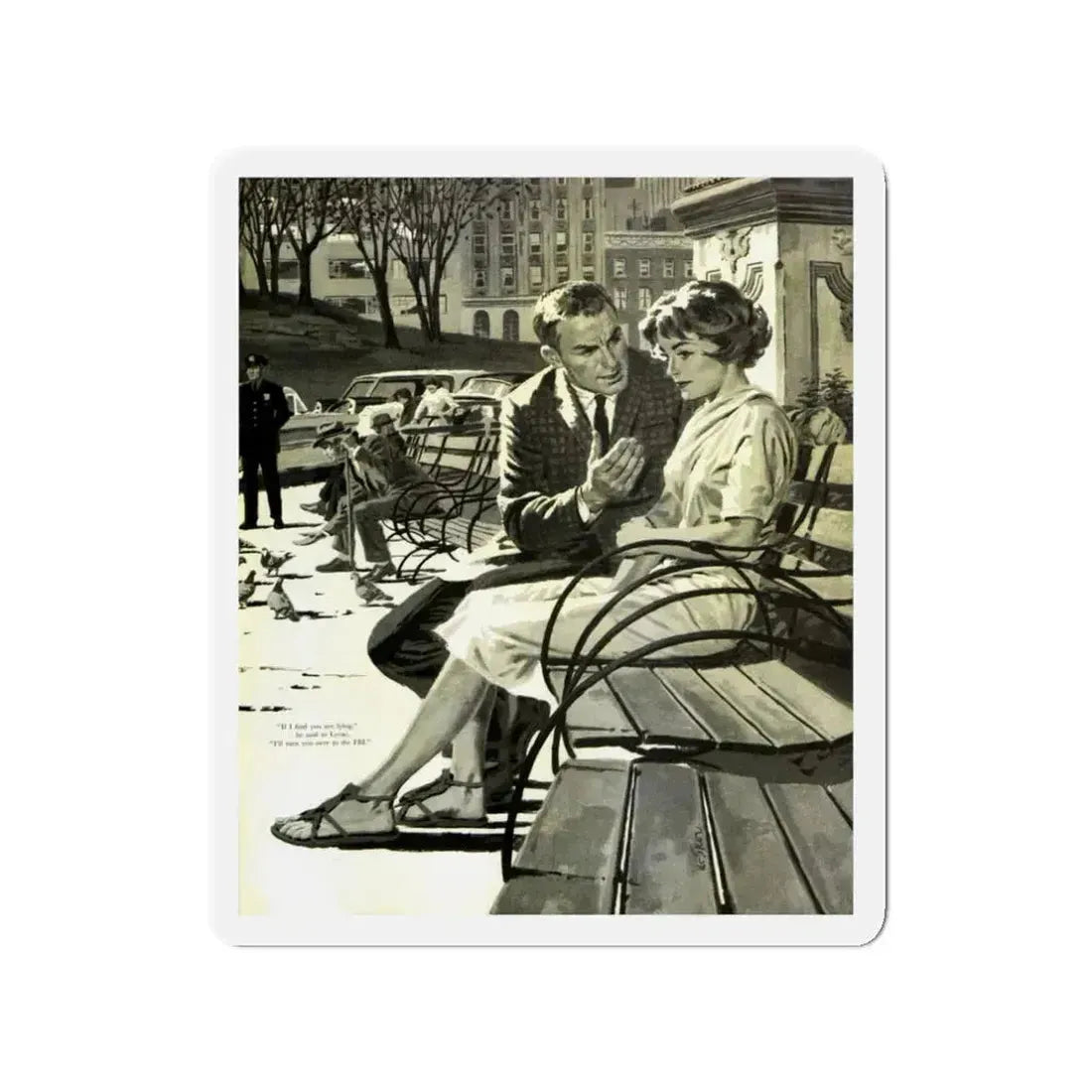 Moon Pilot, Saturday Evening Post, March 26, 1960 (Magazine Illustration) Refrigerator Magnet 3 Inch Die-Cut - The Sticker Space