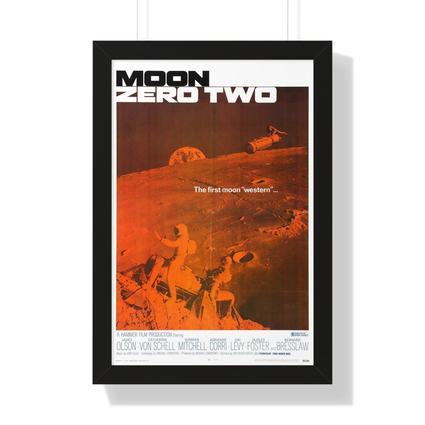 MOON ZERO TWO 1969 - Framed Movie Poster-16″ x 24″-The Sticker Space