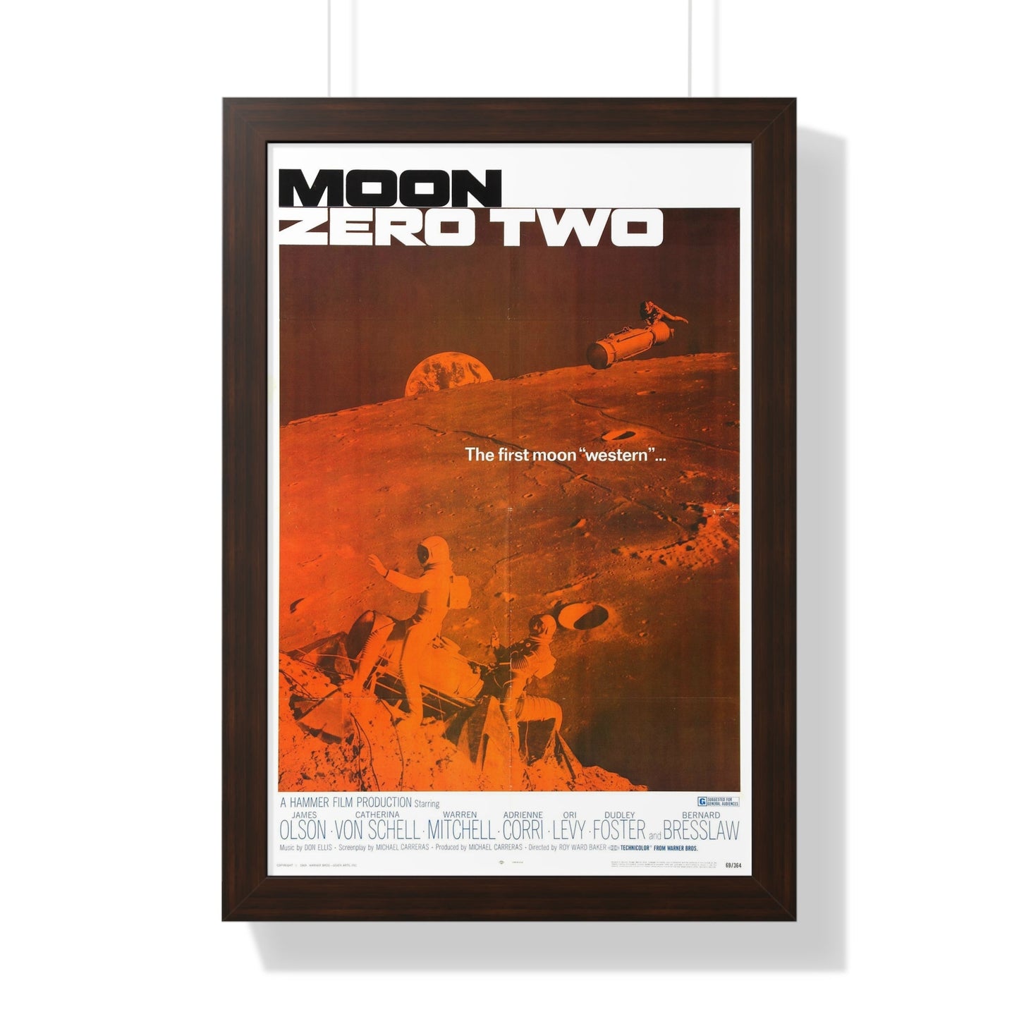 MOON ZERO TWO 1969 - Framed Movie Poster-16″ x 24″-The Sticker Space