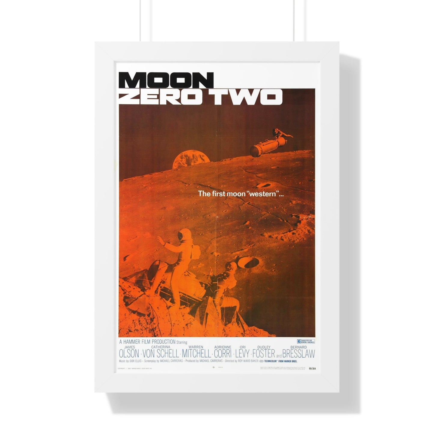 MOON ZERO TWO 1969 - Framed Movie Poster-16″ x 24″-The Sticker Space