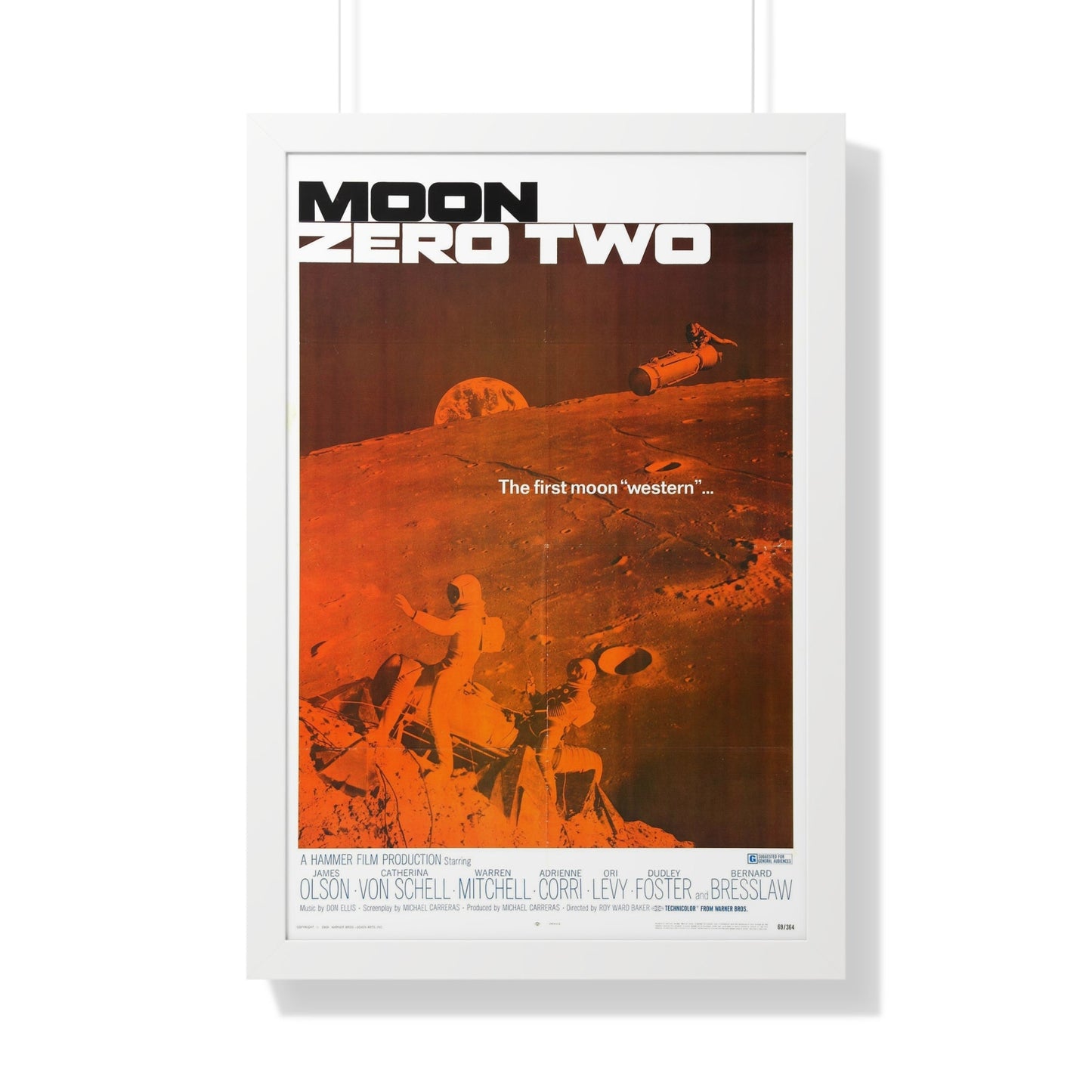 MOON ZERO TWO 1969 - Framed Movie Poster-20" x 30"-The Sticker Space