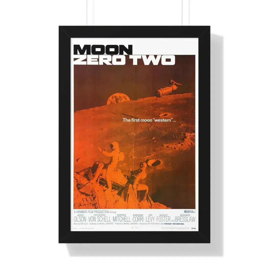 MOON ZERO TWO 1969 - Framed Movie Poster - The Sticker Space