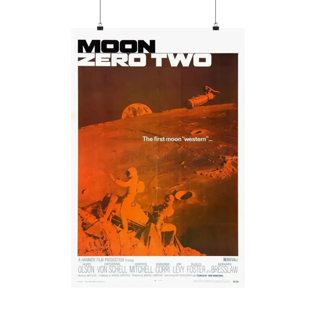MOON ZERO TWO 1969 - Paper Movie Poster 20″ x 30″ Matte - The Sticker Space