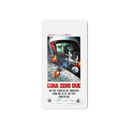 MOON ZERO TWO (ITALIAN) 1969 Movie Poster - Refrigerator Magnet 3 Inch Die-Cut - The Sticker Space