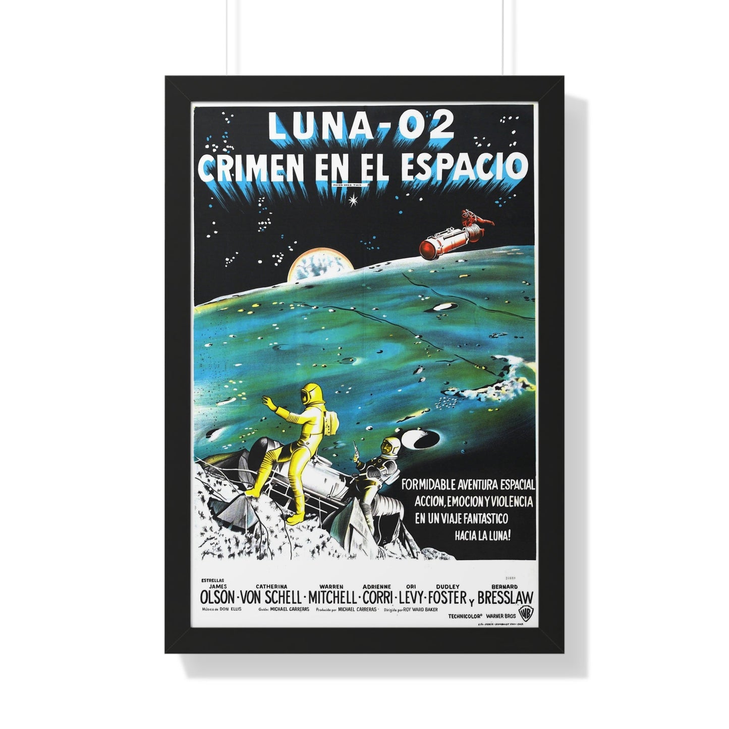 MOON ZERO TWO (SPANISH) 1969 - Framed Movie Poster-20" x 30"-The Sticker Space