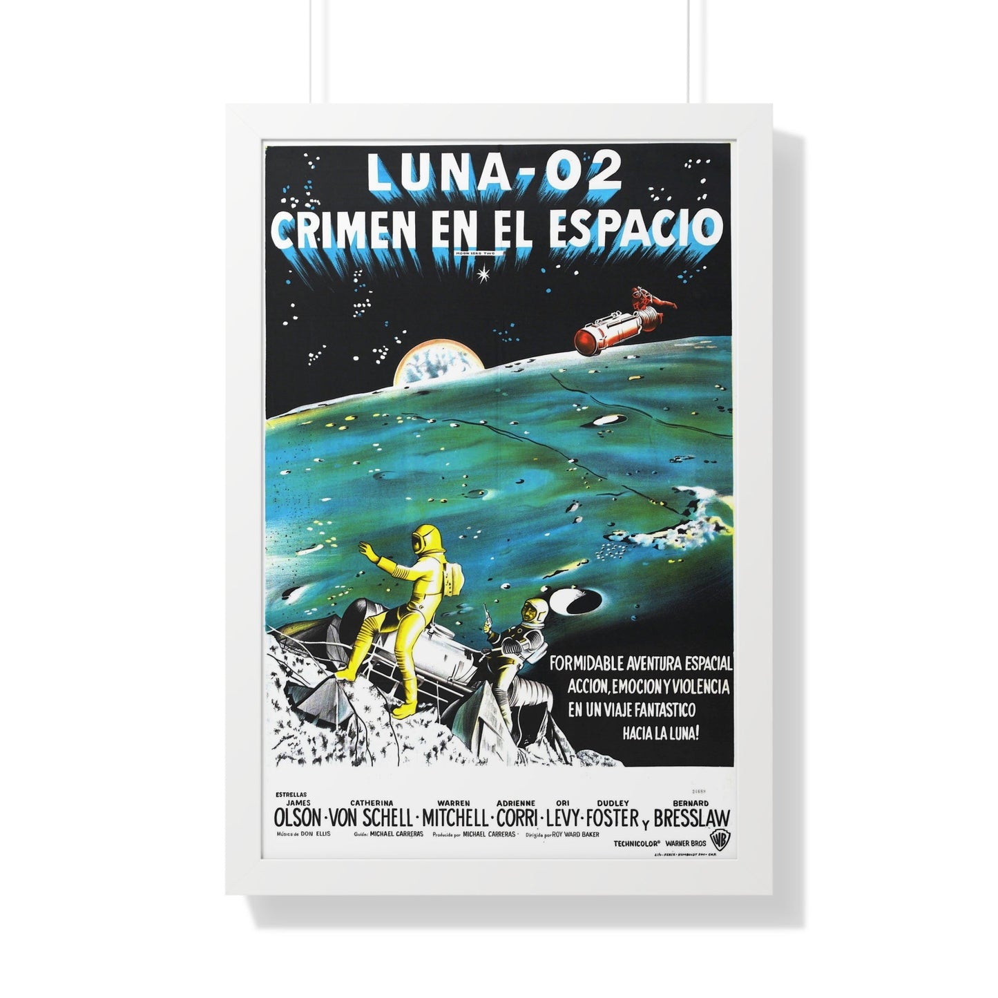 MOON ZERO TWO (SPANISH) 1969 - Framed Movie Poster-20" x 30"-The Sticker Space