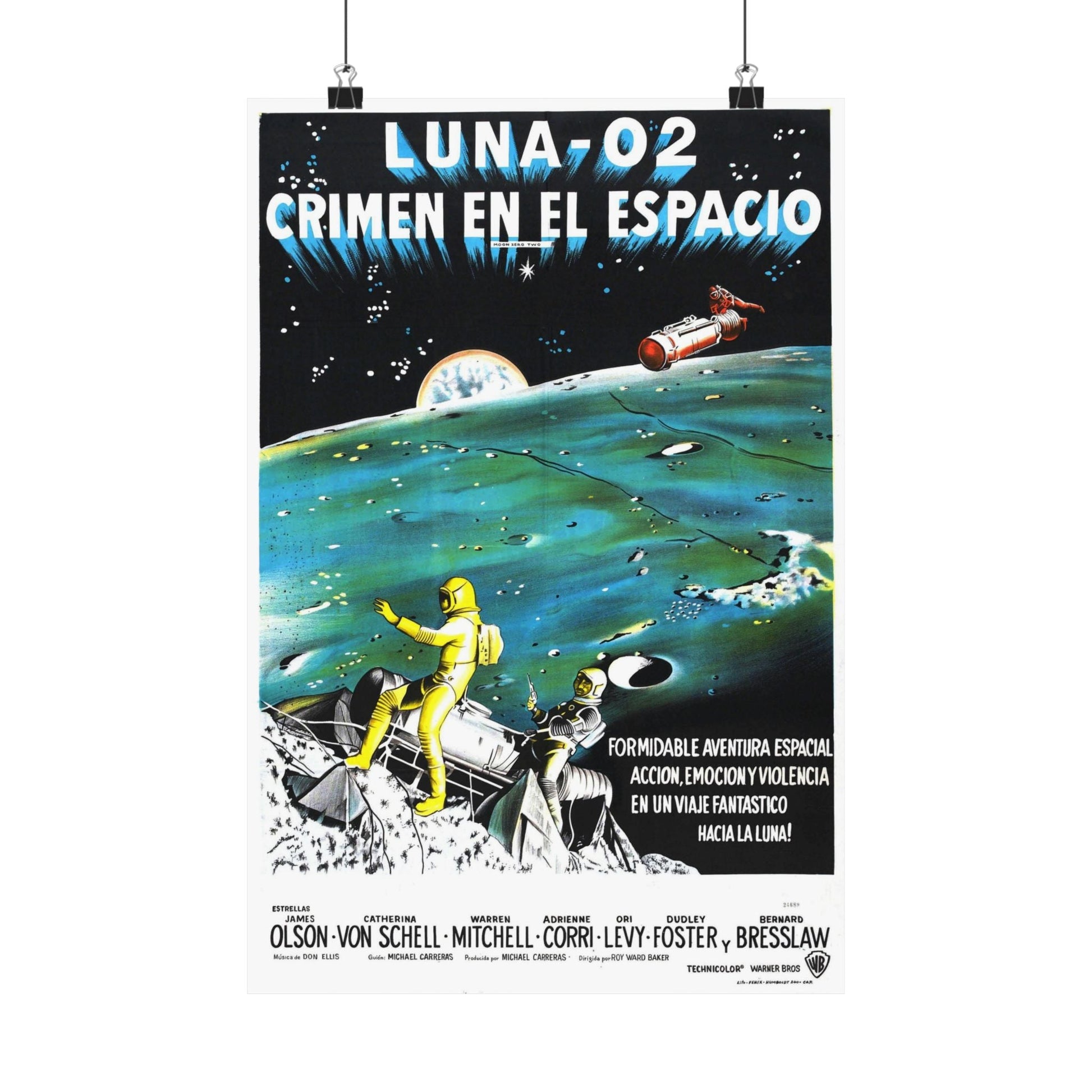 MOON ZERO TWO (SPANISH) 1969 - Paper Movie Poster-12″ x 18″-The Sticker Space