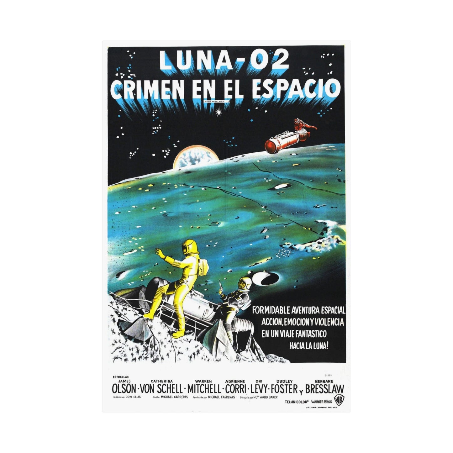 MOON ZERO TWO (SPANISH) 1969 - Paper Movie Poster-The Sticker Space