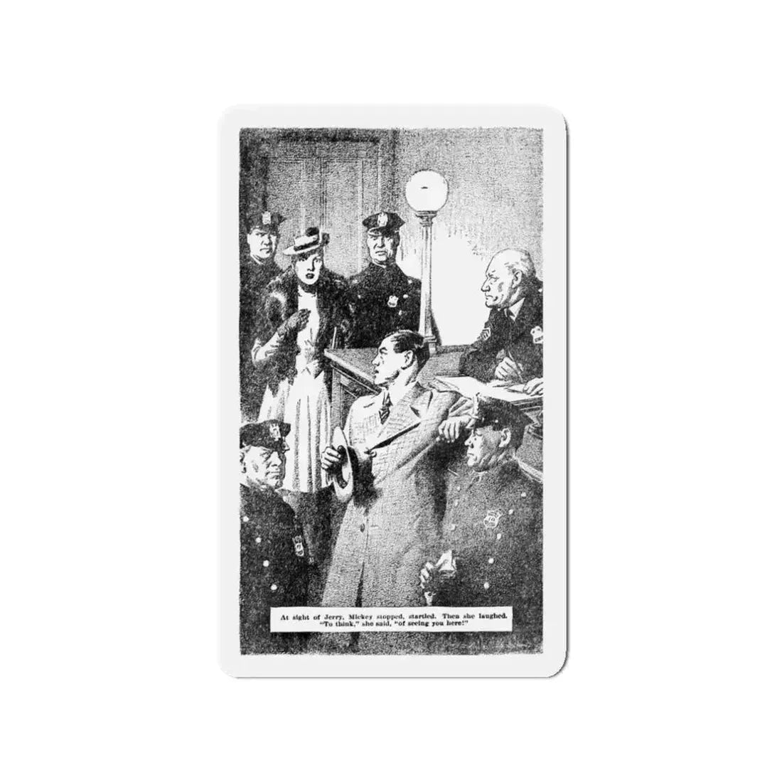 Mooney's In A Jam, Blue Book Magazine, February 1941 (Magazine Illustration) Refrigerator Magnet 3 Inch - The Sticker Space