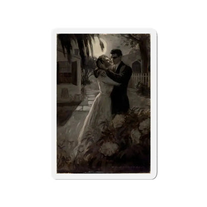 Moonlight Embrace (Magazine Illustration) Refrigerator Magnet 3 Inch - The Sticker Space