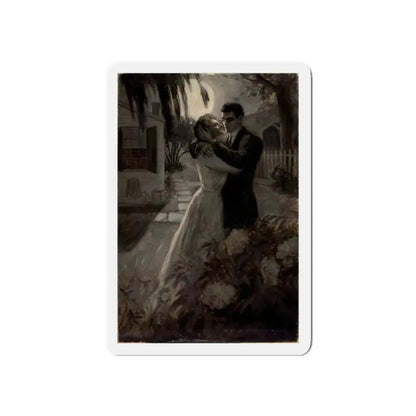 Moonlight Embrace (Magazine Illustration) Refrigerator Magnet 5 Inch - The Sticker Space