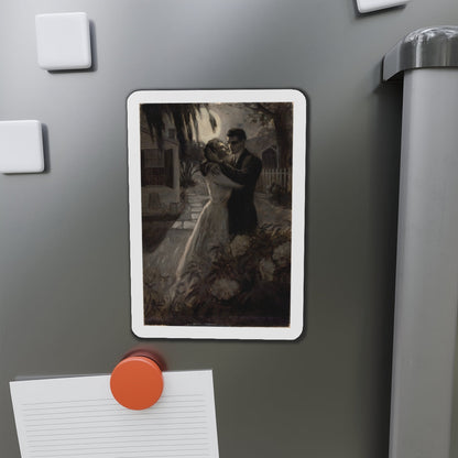 Moonlight Embrace (Magazine Illustration) Refrigerator Magnet-The Sticker Space