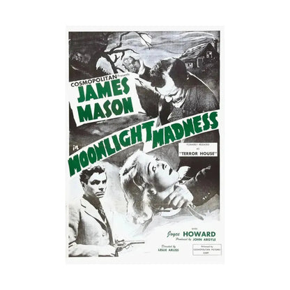 MOONLIGHT MADNESS (THE NIGHT HAS EYES, TERROR HOUSE) 1942 - Paper Movie Poster - The Sticker Space