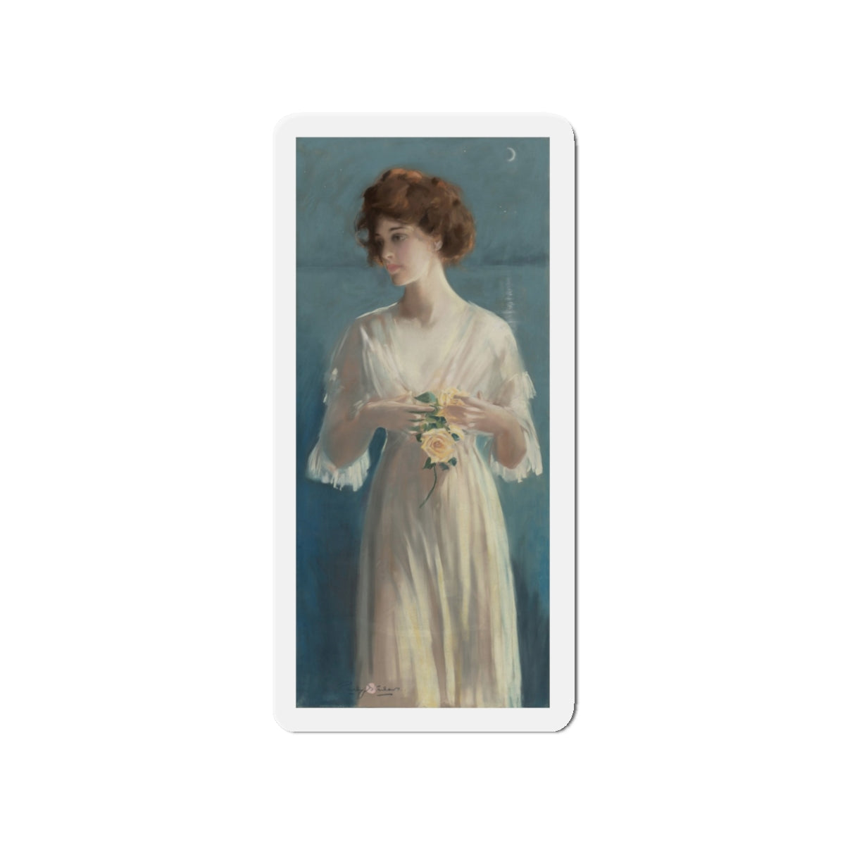 Moonlit Fancies, 1920 (Magazine Illustration) Refrigerator Magnet-3" x 3"-The Sticker Space