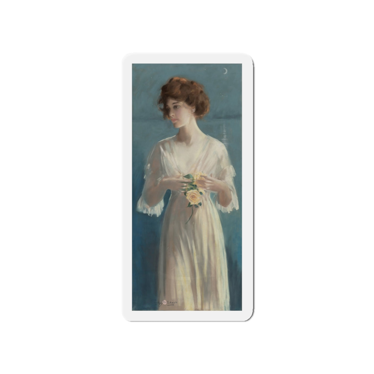 Moonlit Fancies, 1920 (Magazine Illustration) Refrigerator Magnet-4" x 4"-The Sticker Space