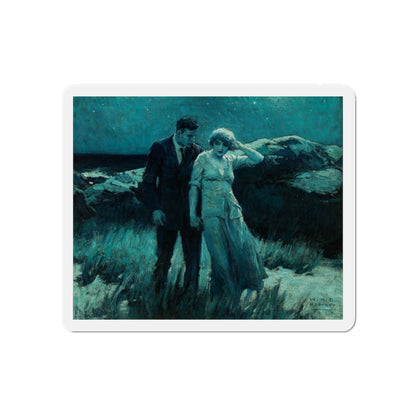 Moonlit Walk, 1922 (Magazine Illustration) Refrigerator Magnet-5" x 5"-The Sticker Space