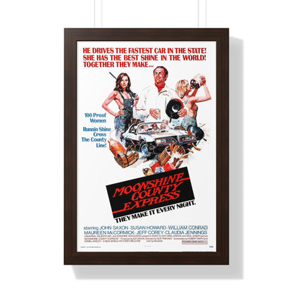 MOONSHINE COUNTY EXPRESS 1977 - Framed Movie Poster-16″ x 24″-The Sticker Space