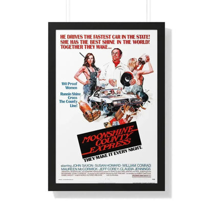 MOONSHINE COUNTY EXPRESS 1977 - Framed Movie Poster 20" x 30" Black - The Sticker Space