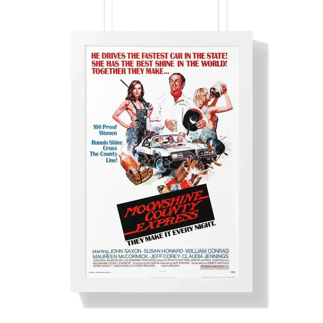 MOONSHINE COUNTY EXPRESS 1977 - Framed Movie Poster - The Sticker Space