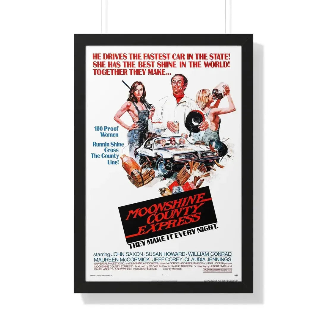 MOONSHINE COUNTY EXPRESS 1977 - Framed Movie Poster - The Sticker Space