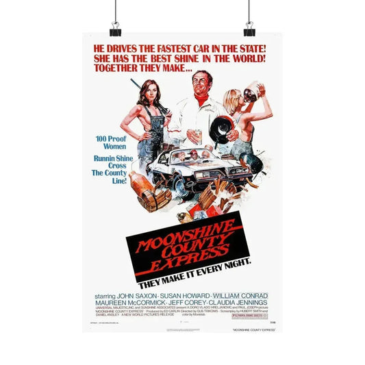 MOONSHINE COUNTY EXPRESS 1977 - Paper Movie Poster 12″ x 18″ Matte - The Sticker Space