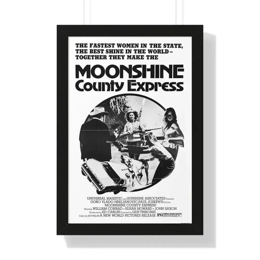 MOONSHINE COUNTY EXPRESS (2) 1977 - Framed Movie Poster 16″ x 24″ Black - The Sticker Space