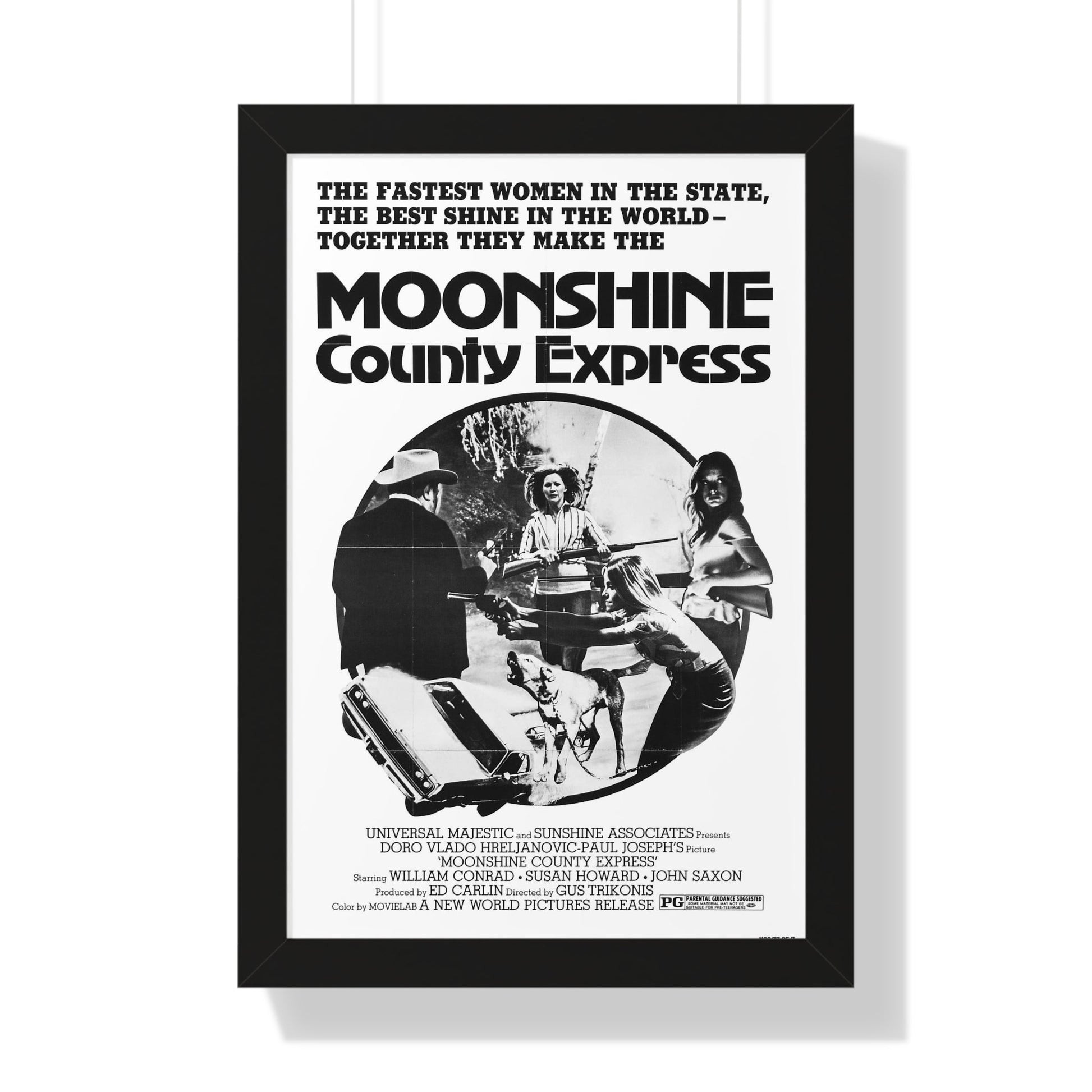 MOONSHINE COUNTY EXPRESS (2) 1977 - Framed Movie Poster-16″ x 24″-The Sticker Space