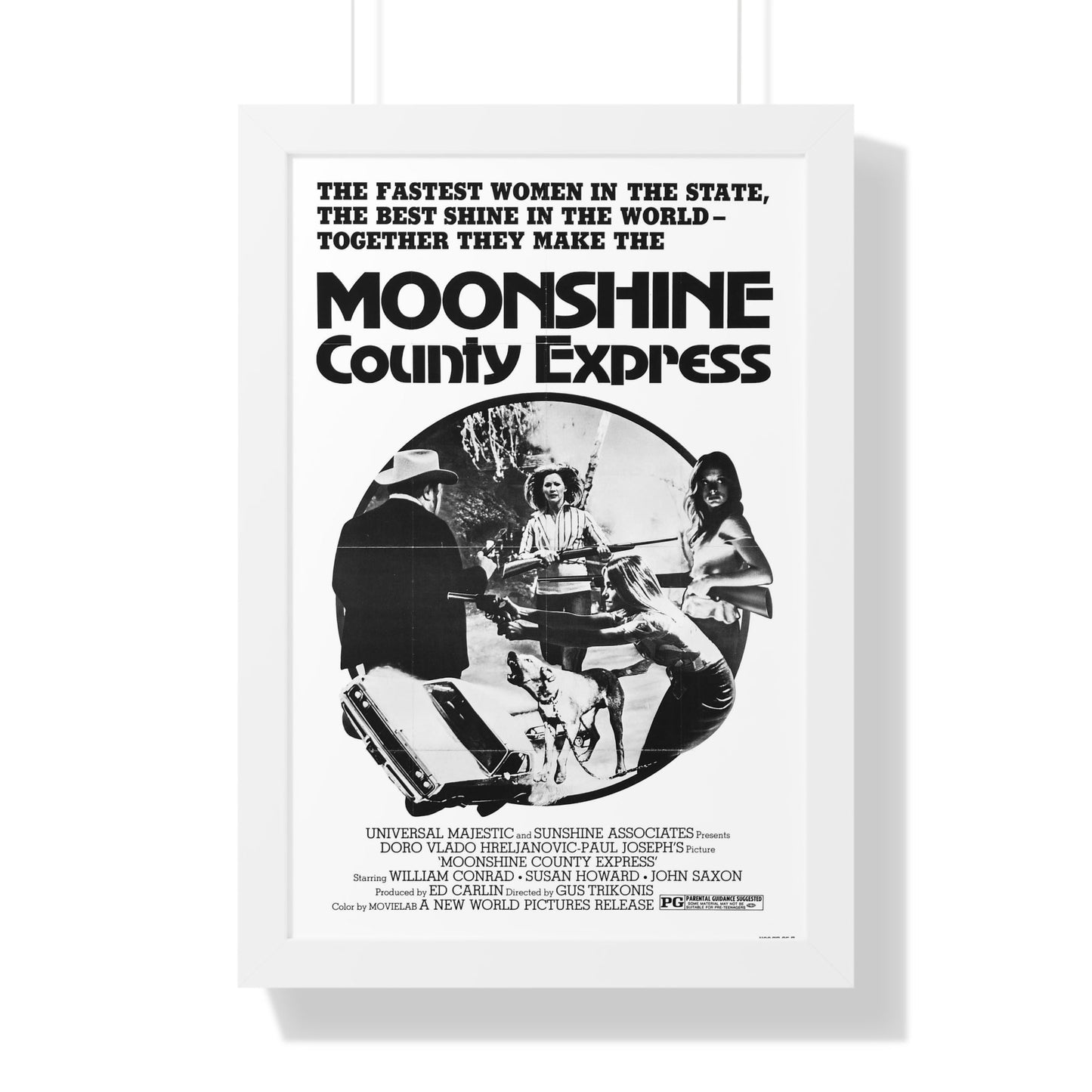 MOONSHINE COUNTY EXPRESS (2) 1977 - Framed Movie Poster-16″ x 24″-The Sticker Space