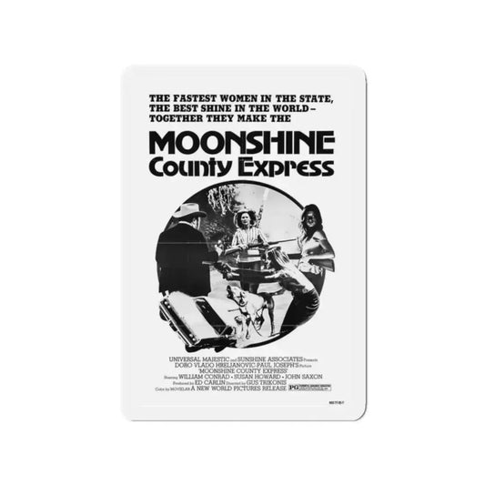 MOONSHINE COUNTY EXPRESS (2) 1977 Movie Poster - Refrigerator Magnet 2 Inch Die-Cut - The Sticker Space