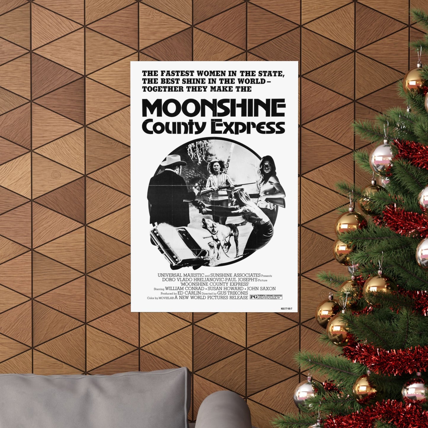 MOONSHINE COUNTY EXPRESS (2) 1977 - Paper Movie Poster-The Sticker Space