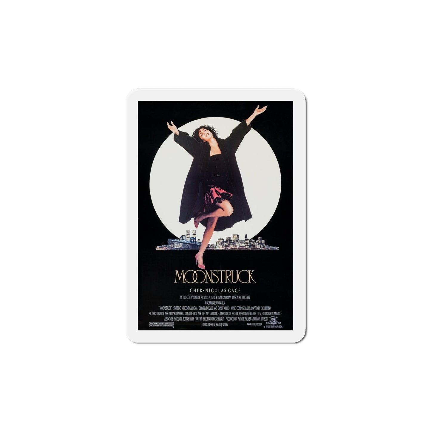 Moonstruck 1987 Movie Poster Die-Cut Magnet-6 × 6"-The Sticker Space