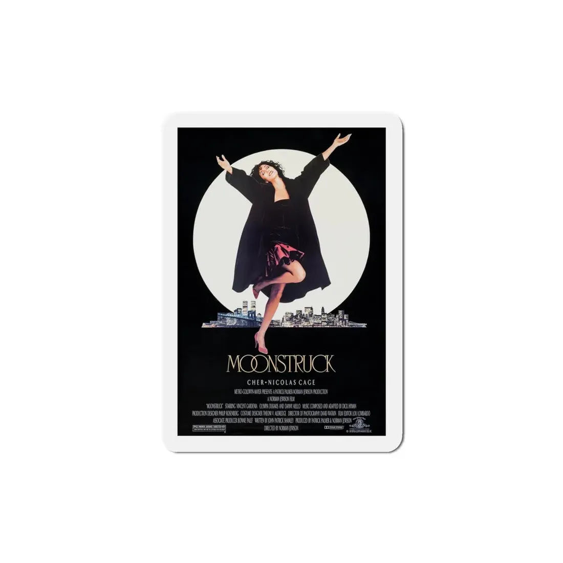 Moonstruck 1987 Movie Poster Refrigerator Magnet - The Sticker Space