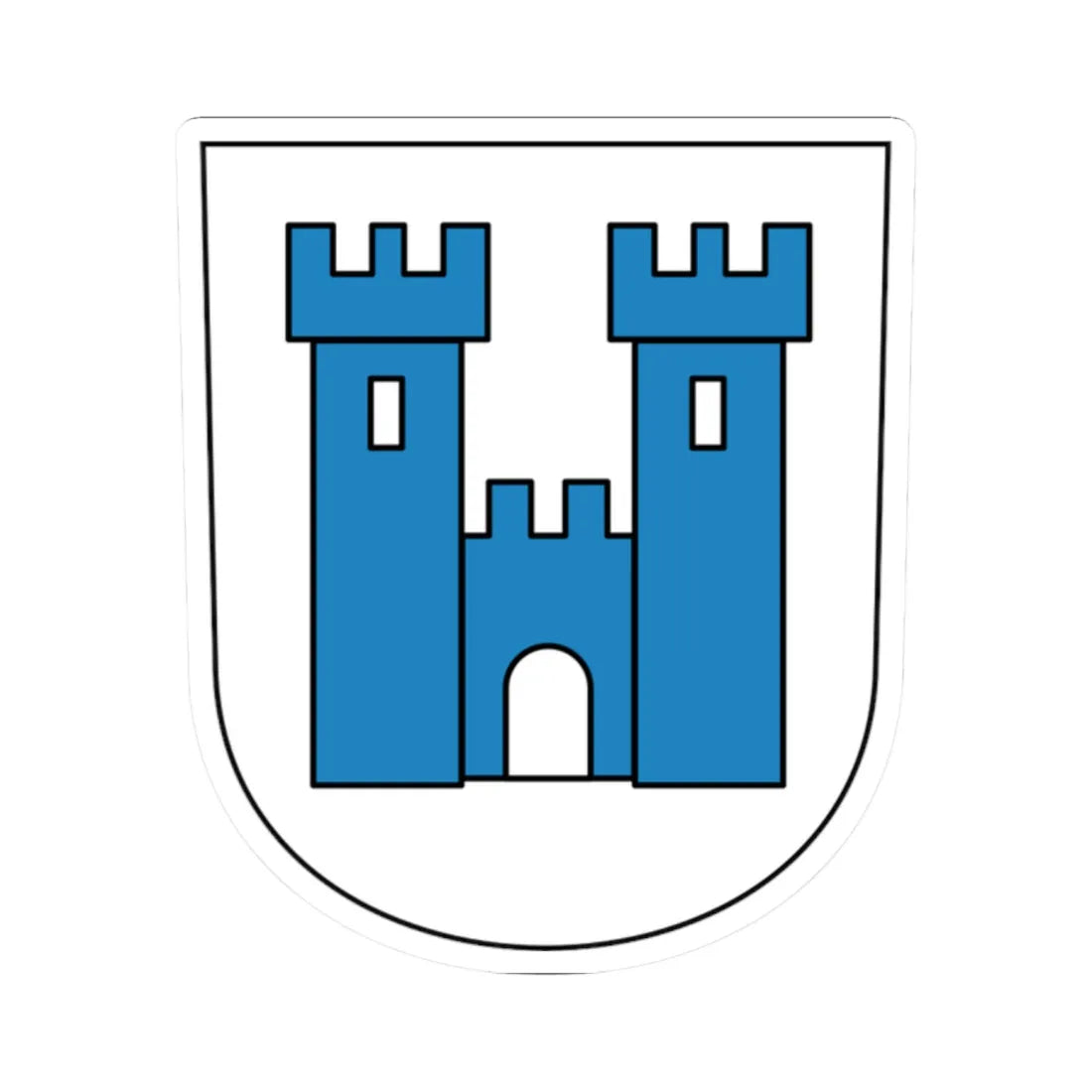 Moosburg coat of arms (Switzerland) (Coat of Arms) STICKER Vinyl Kiss-Cut Decal 2 Inch White - The Sticker Space