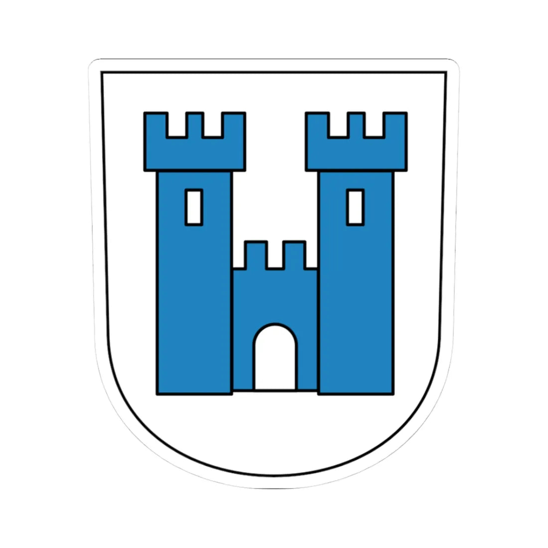 Moosburg coat of arms (Switzerland) (Coat of Arms) STICKER Vinyl Kiss-Cut Decal 3 Inch White - The Sticker Space