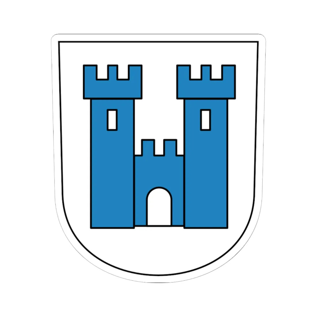 Moosburg coat of arms (Switzerland) (Coat of Arms) STICKER Vinyl Kiss-Cut Decal 6 Inch White - The Sticker Space