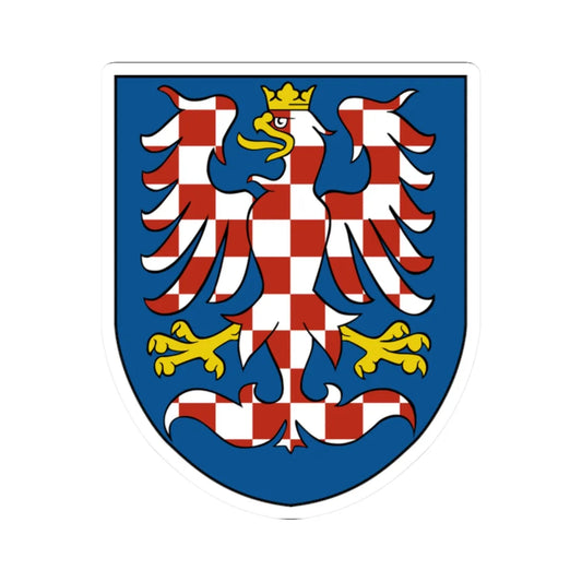 Moravia red-silver (Czech Republic) (Coat of Arms) STICKER Vinyl Kiss-Cut Decal 2 Inch White - The Sticker Space
