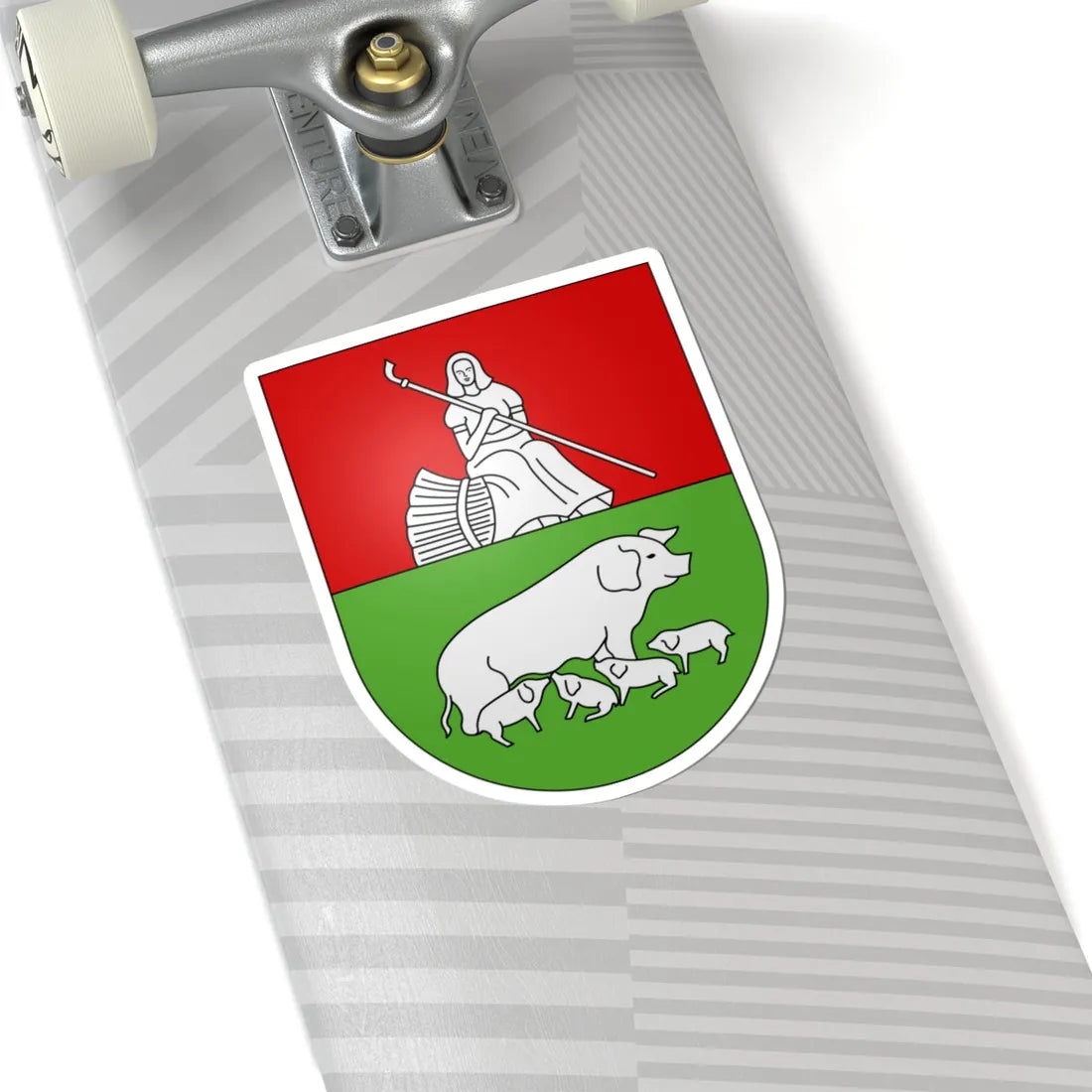 Morcote-coat of arms (Switzerland) (Coat of Arms) STICKER Vinyl Kiss-Cut Decal - The Sticker Space