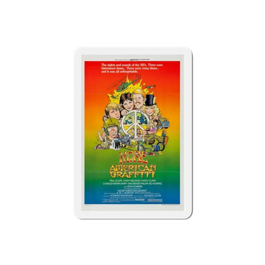 More American Graffiti 1979 Movie Poster Refrigerator Magnet 2 Inch - The Sticker Space