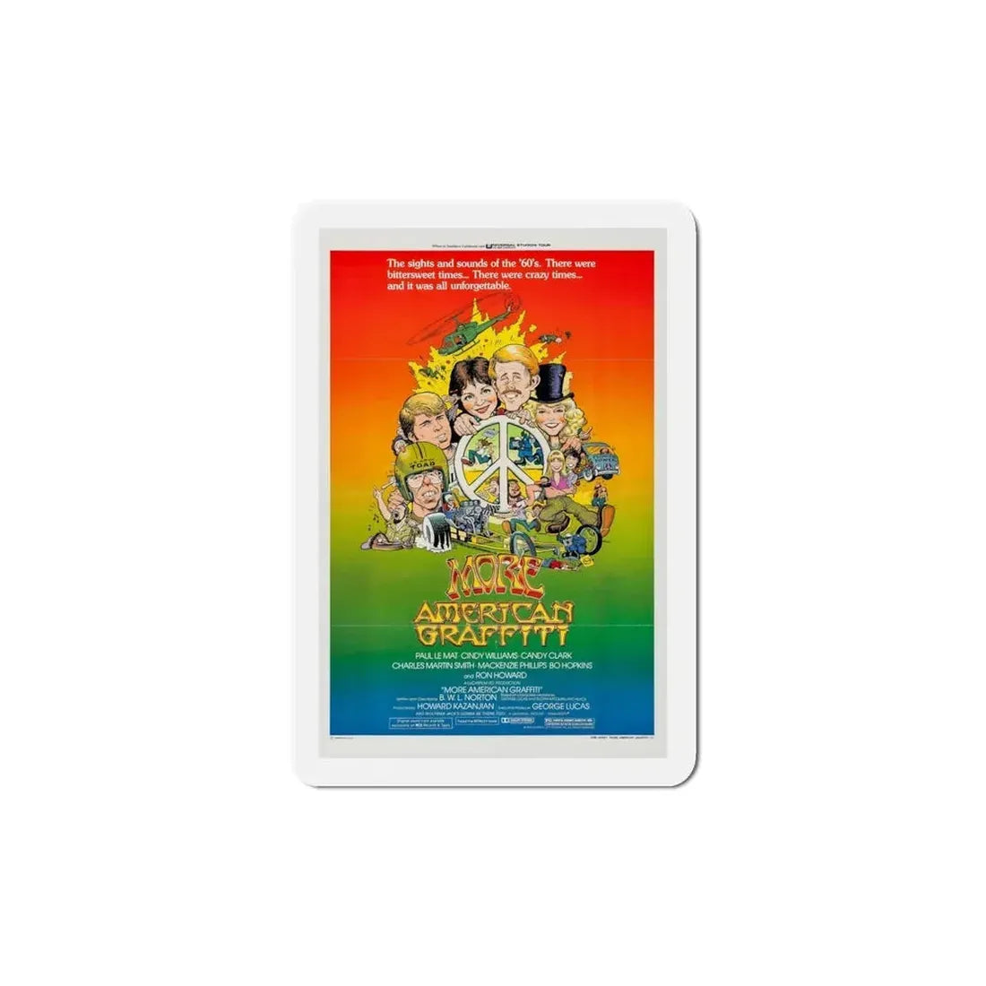 More American Graffiti 1979 Movie Poster Refrigerator Magnet 5 Inch - The Sticker Space