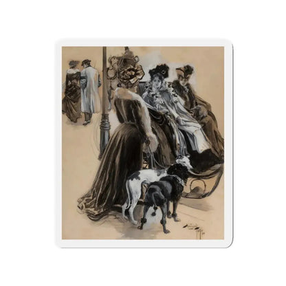 More Attractive, Life magazine interior illustration, February 13, 1902 (Magazine Illustration) Refrigerator Magnet - The Sticker Space