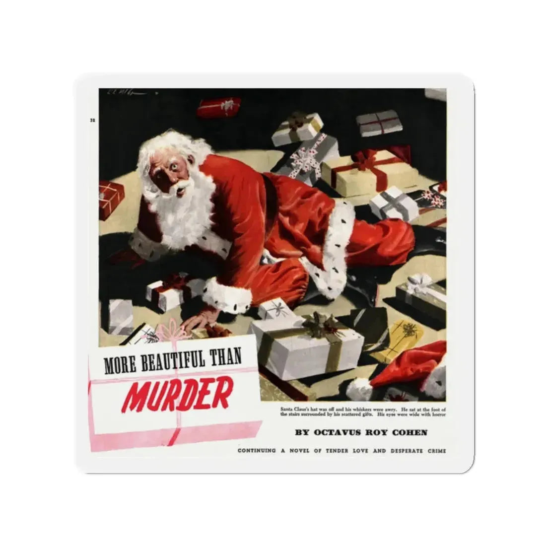 More Beautiful Than Murder, part 4, Collier's, July 31, 1948 (Magazine Illustration) Refrigerator Magnet - The Sticker Space