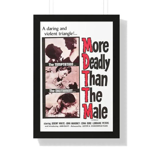 MORE DEADLY THAN THE MALE 1959 - Framed Movie Poster 16″ x 24″ Black - The Sticker Space
