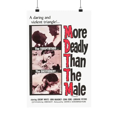 MORE DEADLY THAN THE MALE 1959 - Paper Movie Poster 12″ x 18″ Matte - The Sticker Space