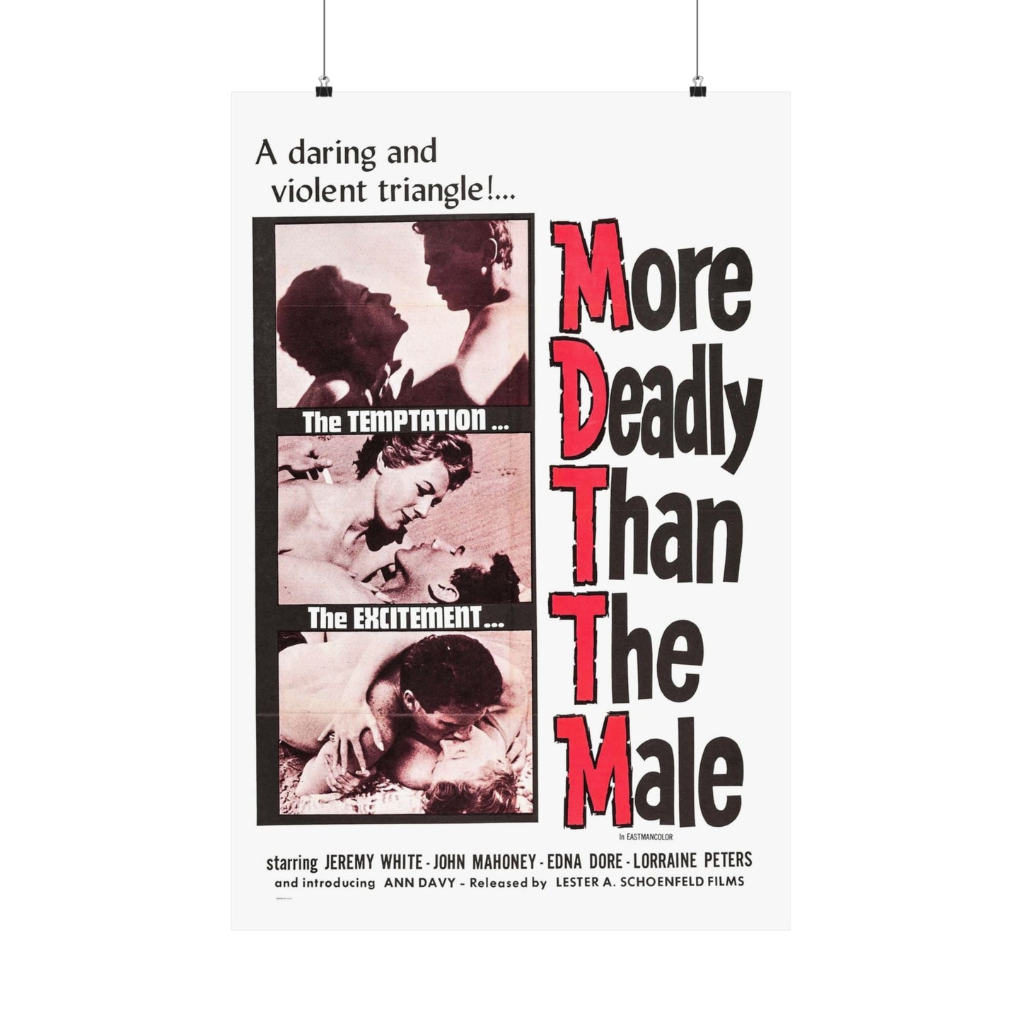 MORE DEADLY THAN THE MALE 1959 - Paper Movie Poster-24″ x 36″-The Sticker Space